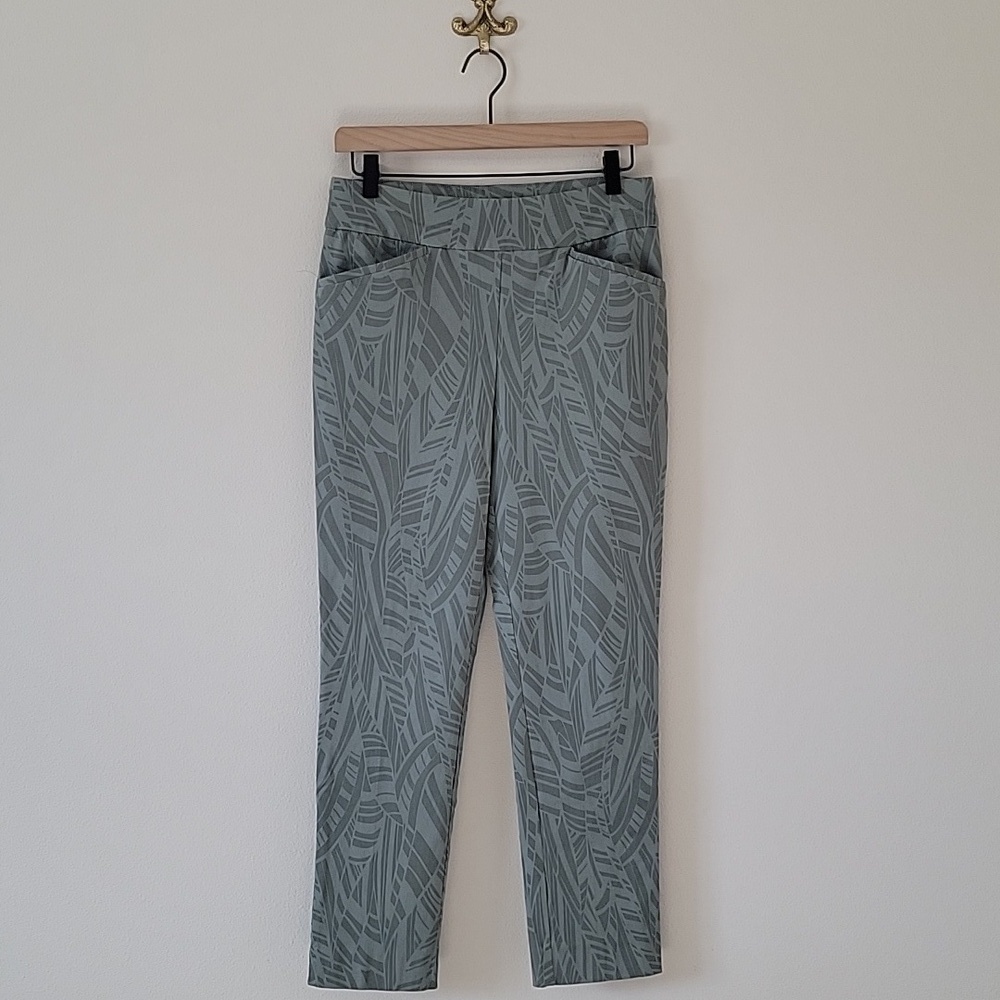 Chico's‎ Green Perfect Stretch Josie Slim Ankle Pants Size Small/6